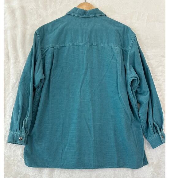 Teal Button-Up Women's Shirt - Picture 2 of 8
